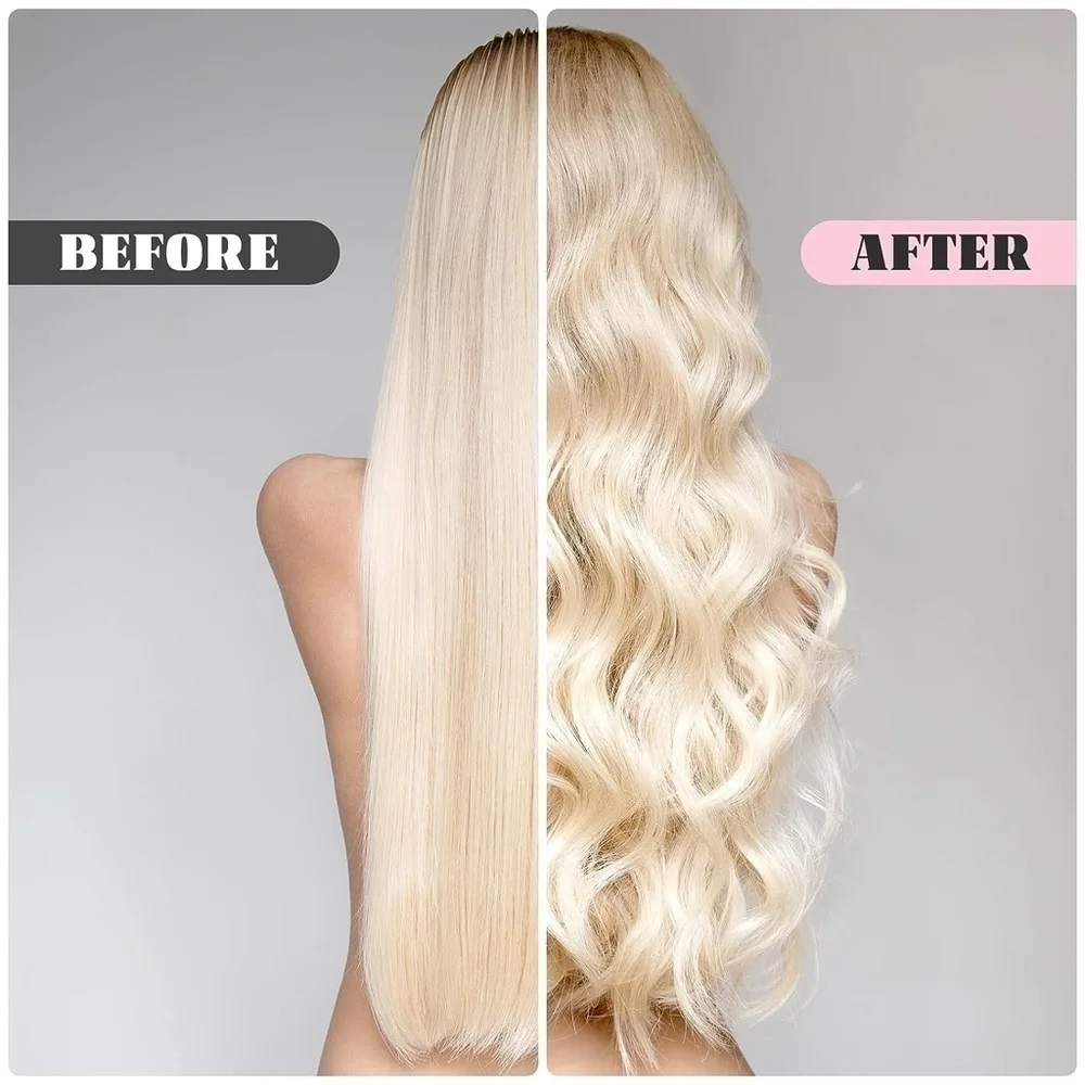 Heatless Hair Curler with Hair Clip and 2 Hair Ties